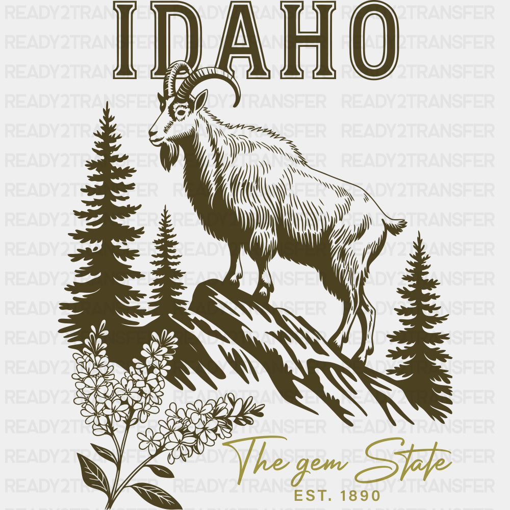 Idaho The Gem State - States & Cities DTF Transfer ready2transfer