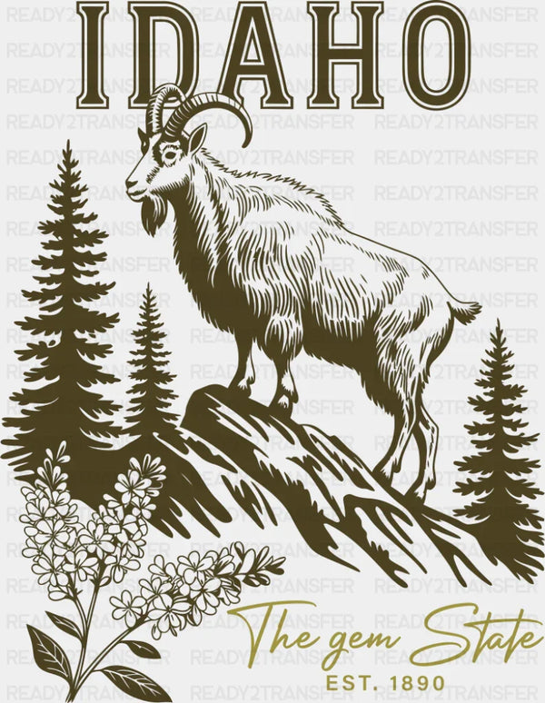 Idaho The Gem State - States & Cities DTF Transfer