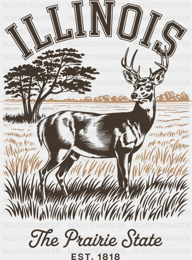 Illinois The Prairie State - States & Cities DTF Transfer ready2transfer