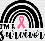I’m A Survivor Rainbow - Cancer Dtf Transfer Adult Unisex S & M (10’’) / Dark Color Design