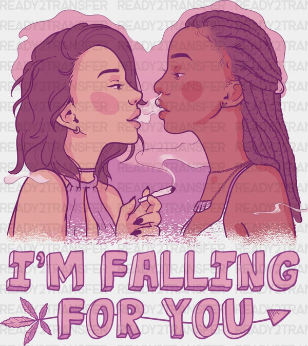 I'm Falling For You - Lesbian Iron On DTF Transfer