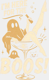 I’m Here For The Boos Halloween DTF Transfer Adult Unisex S & M (10’’) / Light Color Design (See Imaging)