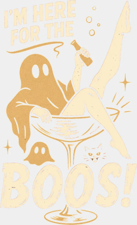 I’m Here For The Boos Halloween DTF Transfer Adult Unisex S & M (10’’) / Light Color Design (See Imaging)