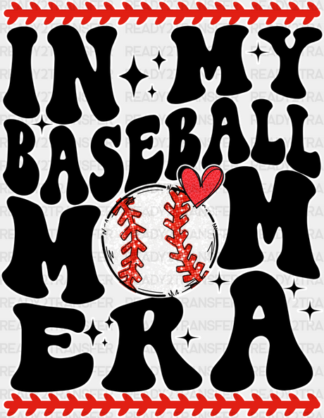 In My Baseball Mom Era - Dtf Heat Transfer Adult Unisex S & M (10’’) / White