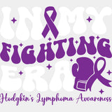 In My Fighting Era, Purple Ribbon & Gloves - Lymphoma DTF Transfers ready2transfer Light Color Design (See Imaging)