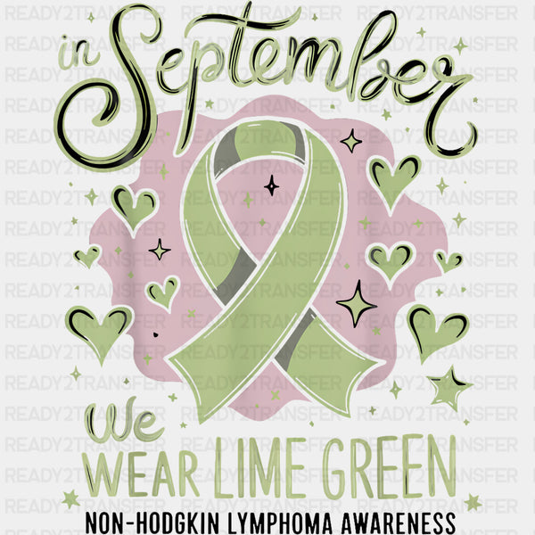 In September We Wear Lime Green - Lymphoma DTF Transfers