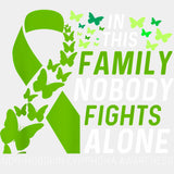 In This Family Nobody Fights Alone Butterflies - Lymphoma DTF Transfers Adult Unisex - S & M (10’’) / Light Color