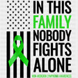 In This Family Nobody Fights Alone US Flag B&W - Lymphoma DTF Transfers Adult Unisex - S & M (10’’) / Dark Color Design