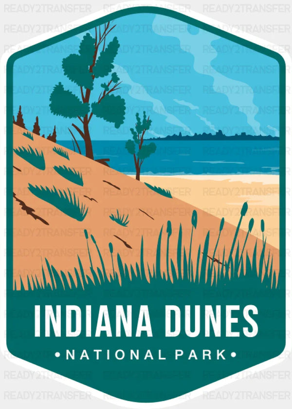 Indiana Dunes National Park Colorful Design - National Parks DTF Transfer