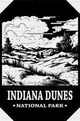 Indiana Dunes National Park Design - National Parks DTF Transfers ready2transfer Black