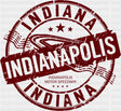 Indiana Indianapolis Red Design - States & Cities DTF Transfer