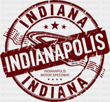 Indiana Indianapolis Red Design - States & Cities DTF Transfer