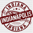 Indiana Indianapolis Red Design - States & Cities DTF Transfer ready2transfer