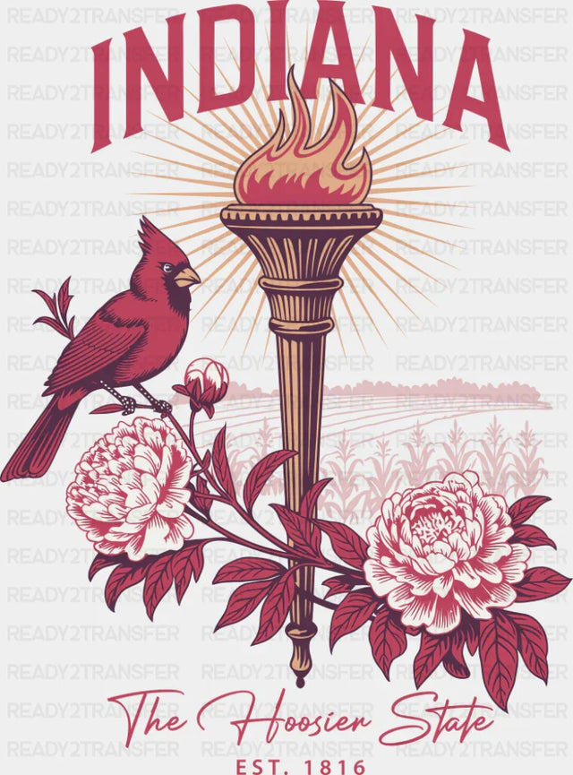 Indiana The Hooiser State - States & Cities DTF Transfer ready2transfer