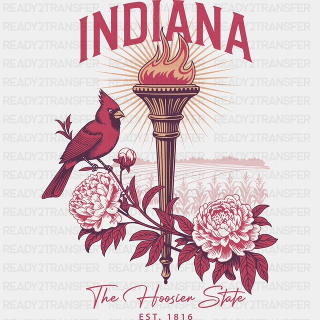 Indiana The Hooiser State - States & Cities DTF Transfer ready2transfer