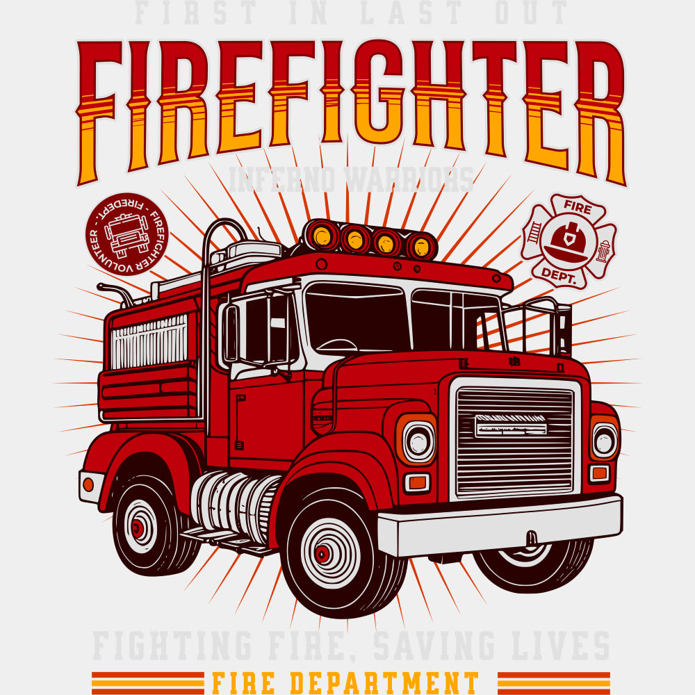 Inferno Warriors, Fighthing Fire, Saving Lives - Fire Department DTF Transfers ready2transfer Light Color Design (See Imaging)