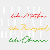 Inspire Like Obama Blm Dtf Transfer Adult Unisex - S & M (10’) / White