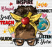 Inspire Love Blessed Connect Smile Teach Design - Teachers DTF heat transfer ready2transfer Black