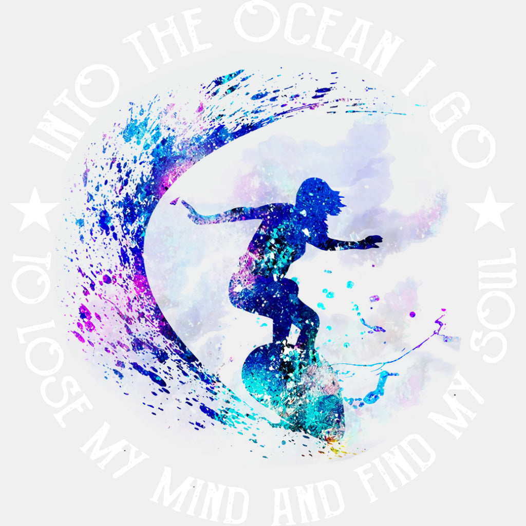 Into The Ocean I Go - Surfing DTF Transfers ready2transfer Light Color Design (See Imaging)