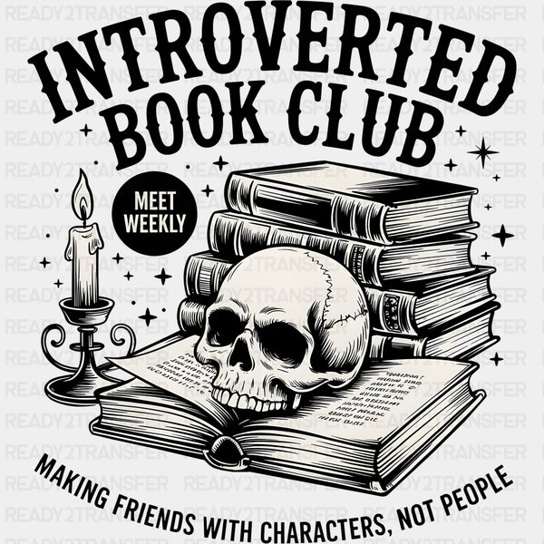 Introverted Book Club - Reading DTF Transfers