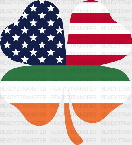 Irish American Clover St. Patrick’s Day Dtf Heat Transfer Saint Patricks Design St Paddys