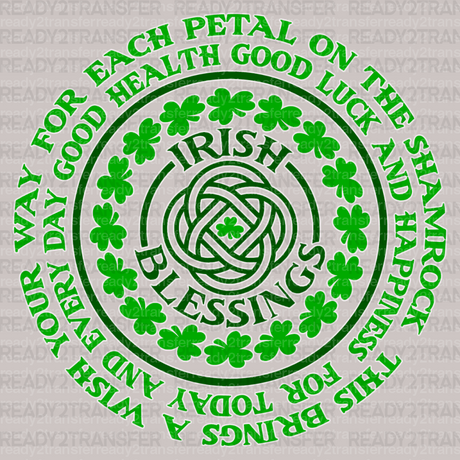 Irish Blessings St. Patrick's Day DTF Heat Transfer, Saint Patricks Day Design, St Paddys Day DTF - ready2transfer