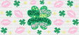 Irish Kisses Clover - St Patrick Cup Wrap Uv Sticker Permanent Dtf Decal