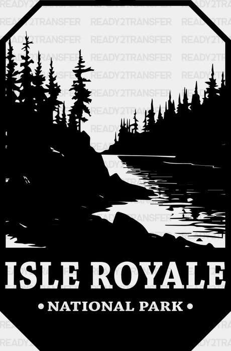 Isle Royale National Park Design - Parks Dtf Transfers Adult Unisex S & M (10’) / Black