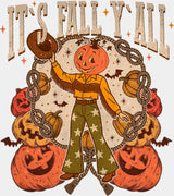 It’s Fall Y’all - Halloween DTF Transfer Adult Unisex - S & M (10’’) / Light Color Design (See Imaging)