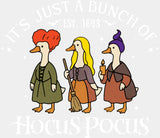 It’s Just A Bunch Hocus Pocus - Halloween DTF Transfer Adult Unisex - S & M (10’’) / Light Color Design (See Imaging)