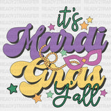 Its Mardi Gras Yall Dtf Transfer