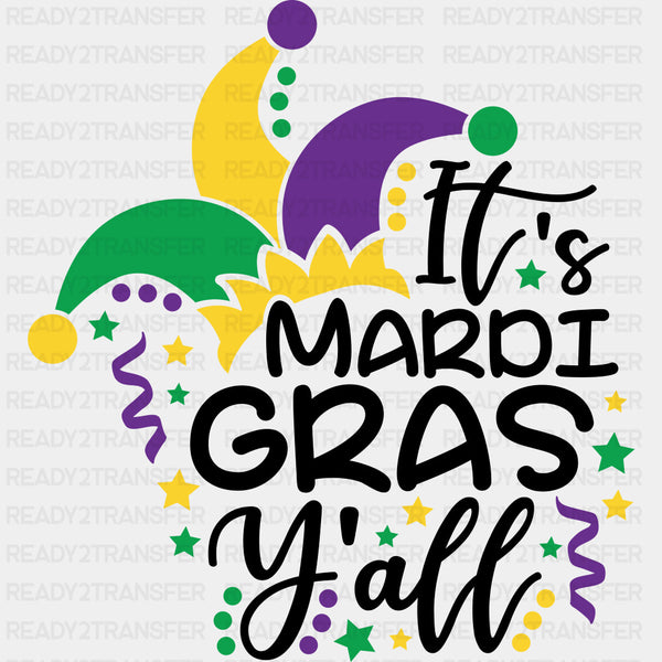 It's Mardi Gras Y'all Jester Hat - Mardi Gras DTF Transfers