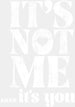 ITS NOT ME ITS YOU DTF Transfer ready2transfer White