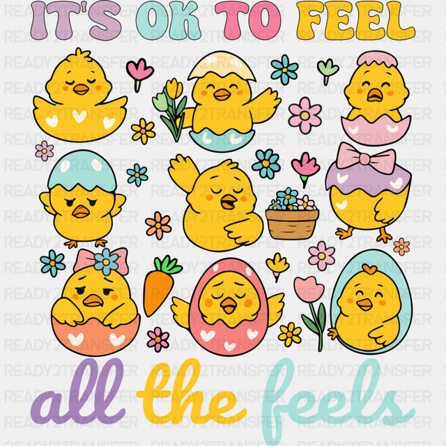 It's Ok To Feel, All The Feels - Mental Health DTF Transfers ready2transfer