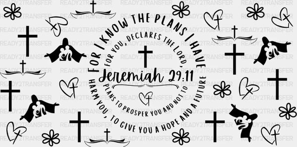 Jeremiah Verse - Religion Cup Wrap UV Sticker Permanent UV DTF Decal