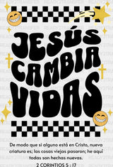 Jesus Cambia Vidas - Christianity Dtf Transfer Adult Unisex S & M (10’’) / Dark Color Design