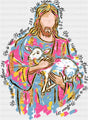 Jesus Holding A Lamb - Christianity DTF Transfer Adult Unisex - S & M (10’’) / Dark Color Design (See Imaging)
