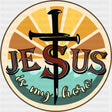 Jesus Is My Hero Circular Design - Christianity DTF Transfer