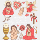 Jesus Is My Valentine - Valentine's Day DTF Transfers ready2transfer Light Color Design (See Imaging)