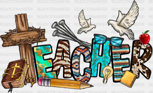 Jesus Teacher Design - Teachers DTF heat transfer