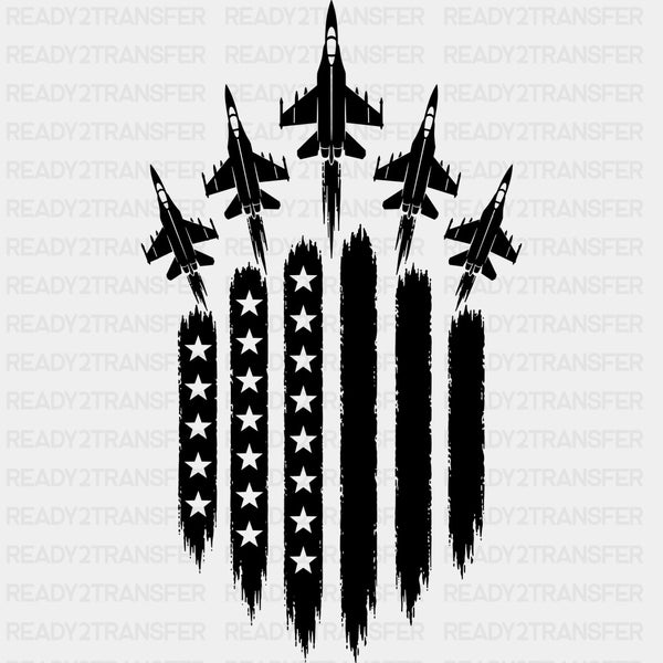Jet Trails B&W - Air Force DTF Transfers
