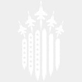 Jet Trails B&W - Air Force DTF Transfers - Adult Unisex - S & M (10’’) / Light Color Design (See Imaging)