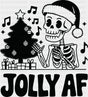 Jolly AF 4 Colors - Christmas DTF Transfer Adult Unisex - S & M (10’’) / Dark Color Design (See Imaging)