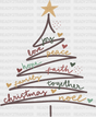 Joy Love Peace Family Christmas Tree Design Dtf Transfer