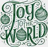 Joy To The World 4 Colors - Christmas DTF Transfer Adult Unisex - S & M (10’’) / Green Color Design (See Imaging)