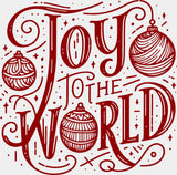Joy To The World 4 Colors - Christmas DTF Transfer Adult Unisex - S & M (10’’) / Red Color Design (See Imaging)