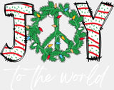 Joy To The World Christmas DTF Transfer Adult Unisex S & M (10’’) / Light Color Design (See Imaging)