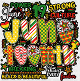 June 19 Black Is Beautiful - Juneteenth DTF Transfer ready2transfer Dark Color Design (See Imaging)