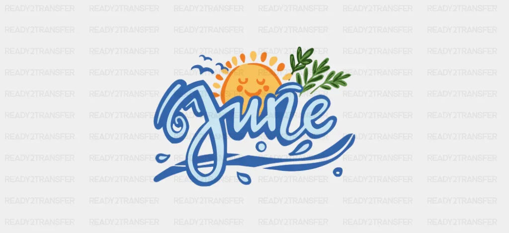 June Blue - Summer Cup Wrap UV Sticker Permanent UV DTF Decal