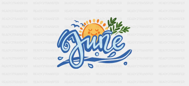 June Blue - Summer Cup Wrap UV Sticker Permanent UV DTF Decal